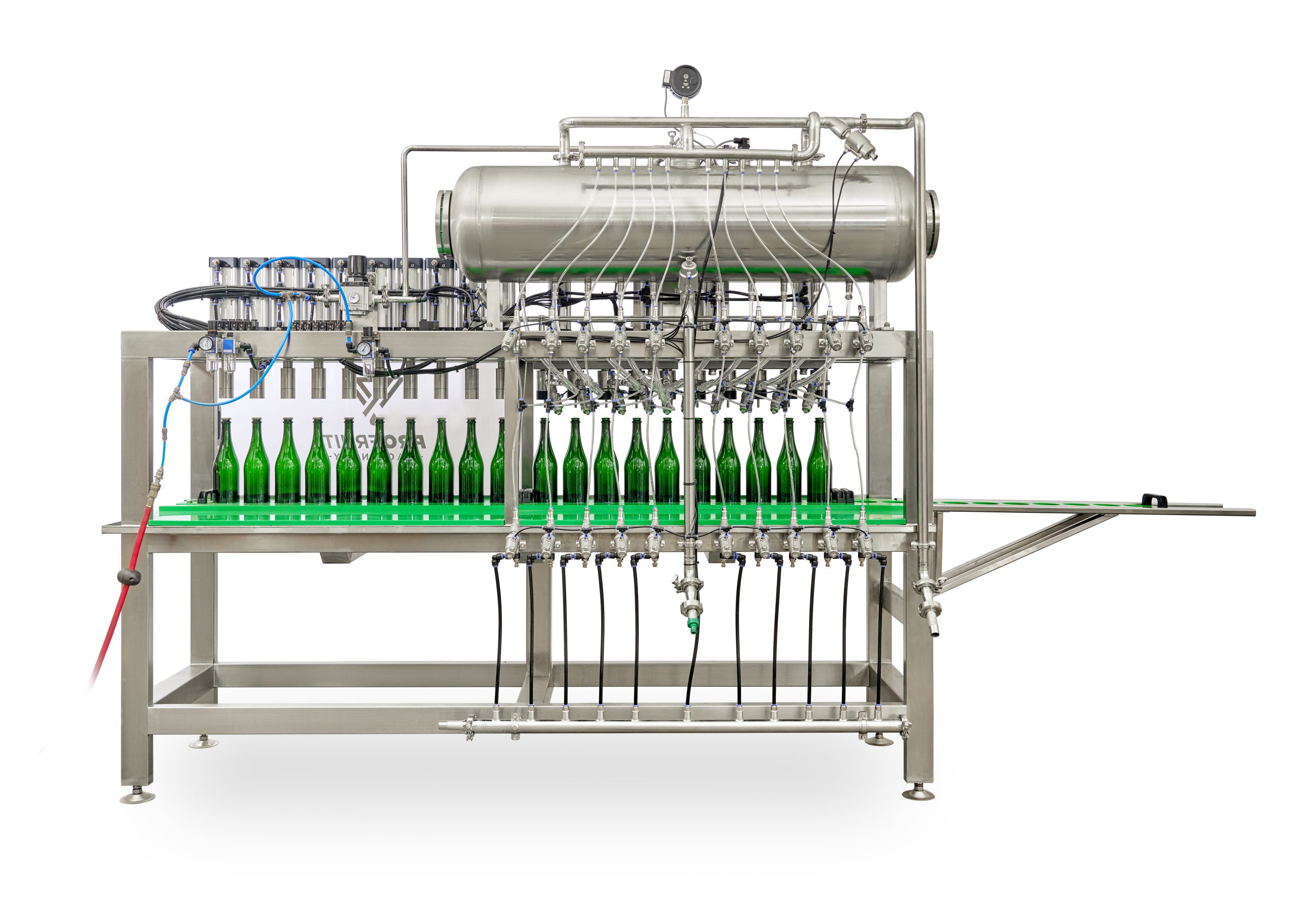 Semi-automatic 10 heads Isobaric filler with crown capper 3 | ProFruit Machinery