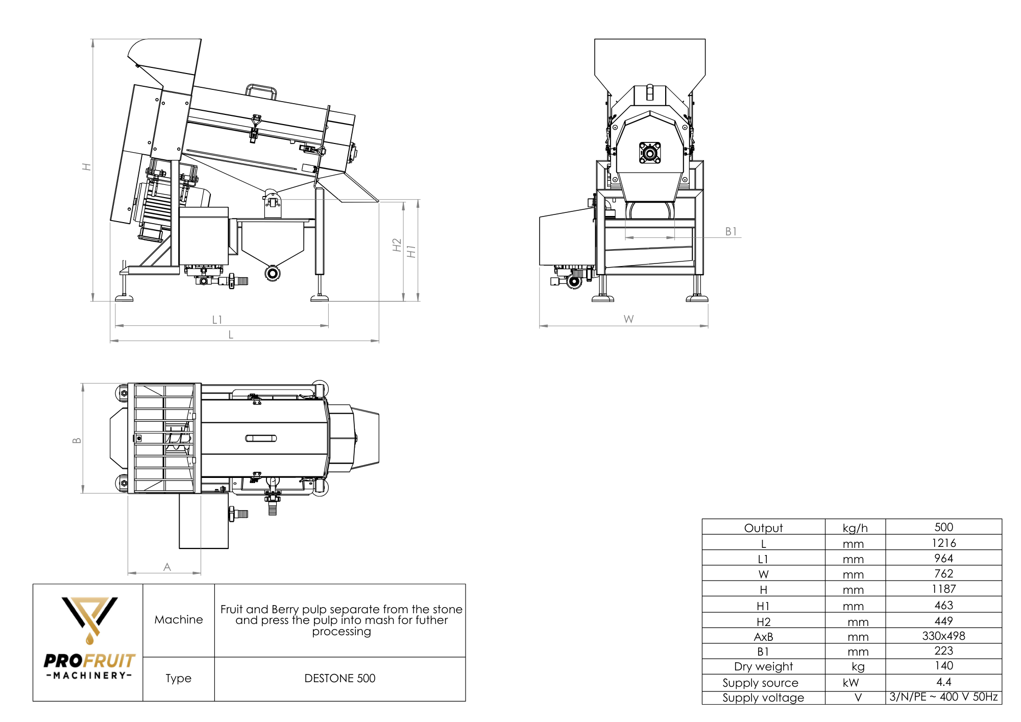 destone500 | ProFruit Machinery