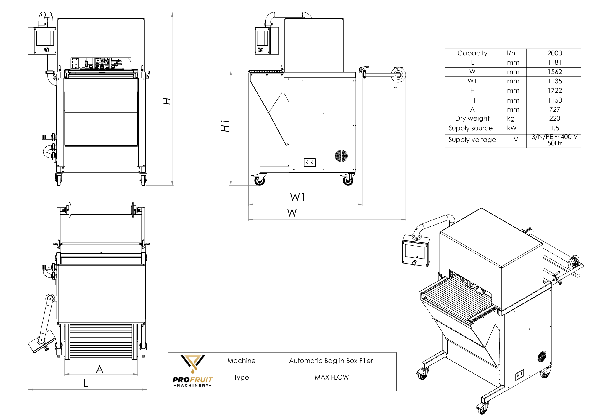 bib filling maxiflow | ProFruit Machinery