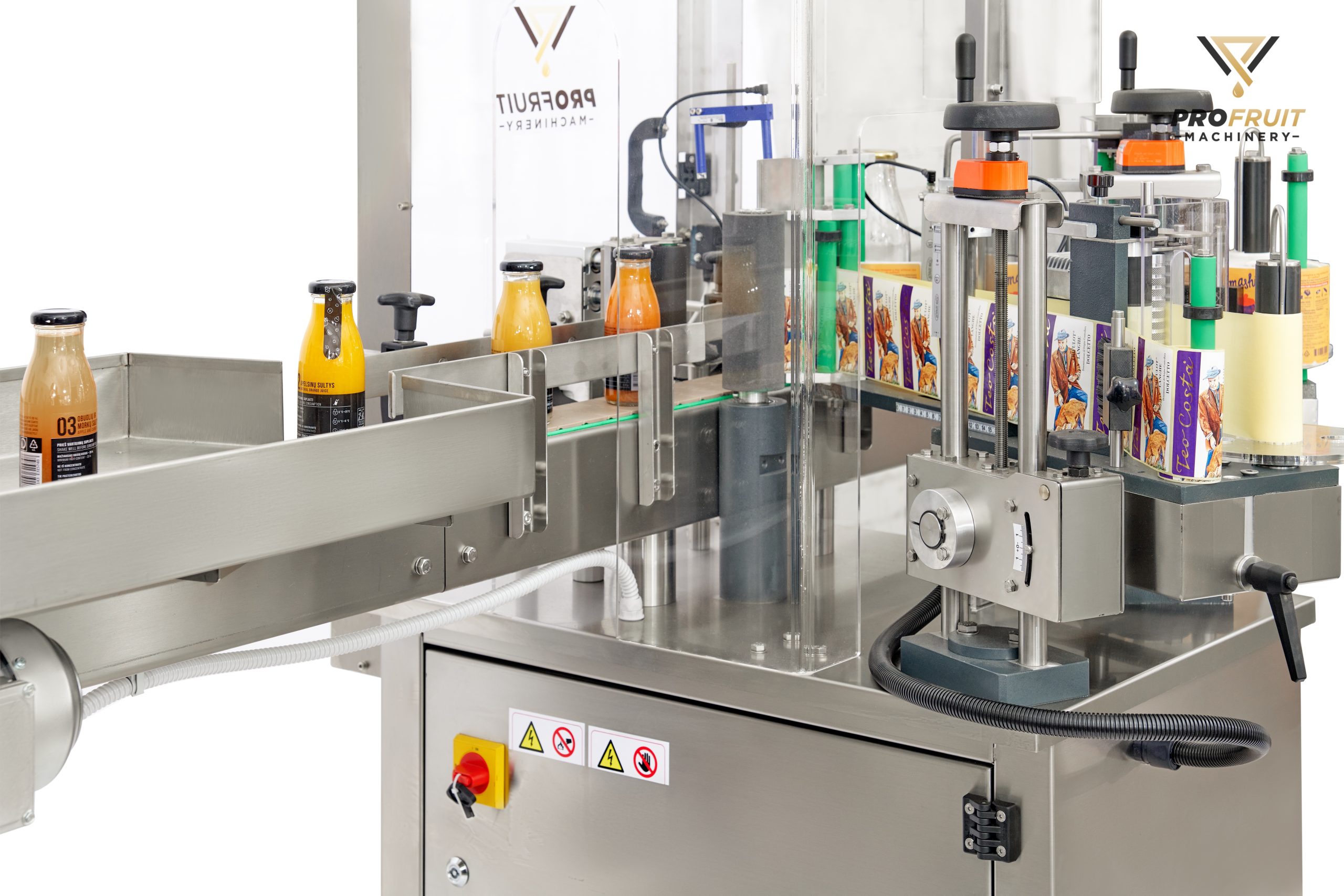 Sei-automatic bottle labeling machine | ProFruit Machinery