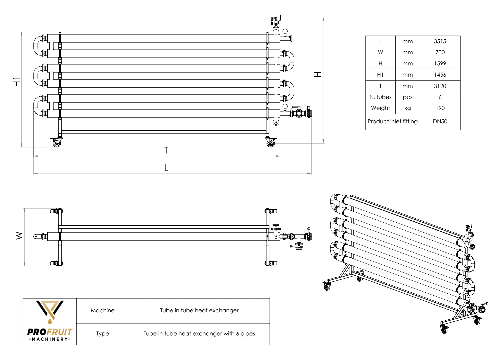 TUBE IN TUBE heat exchanger | ProFruit Machinery