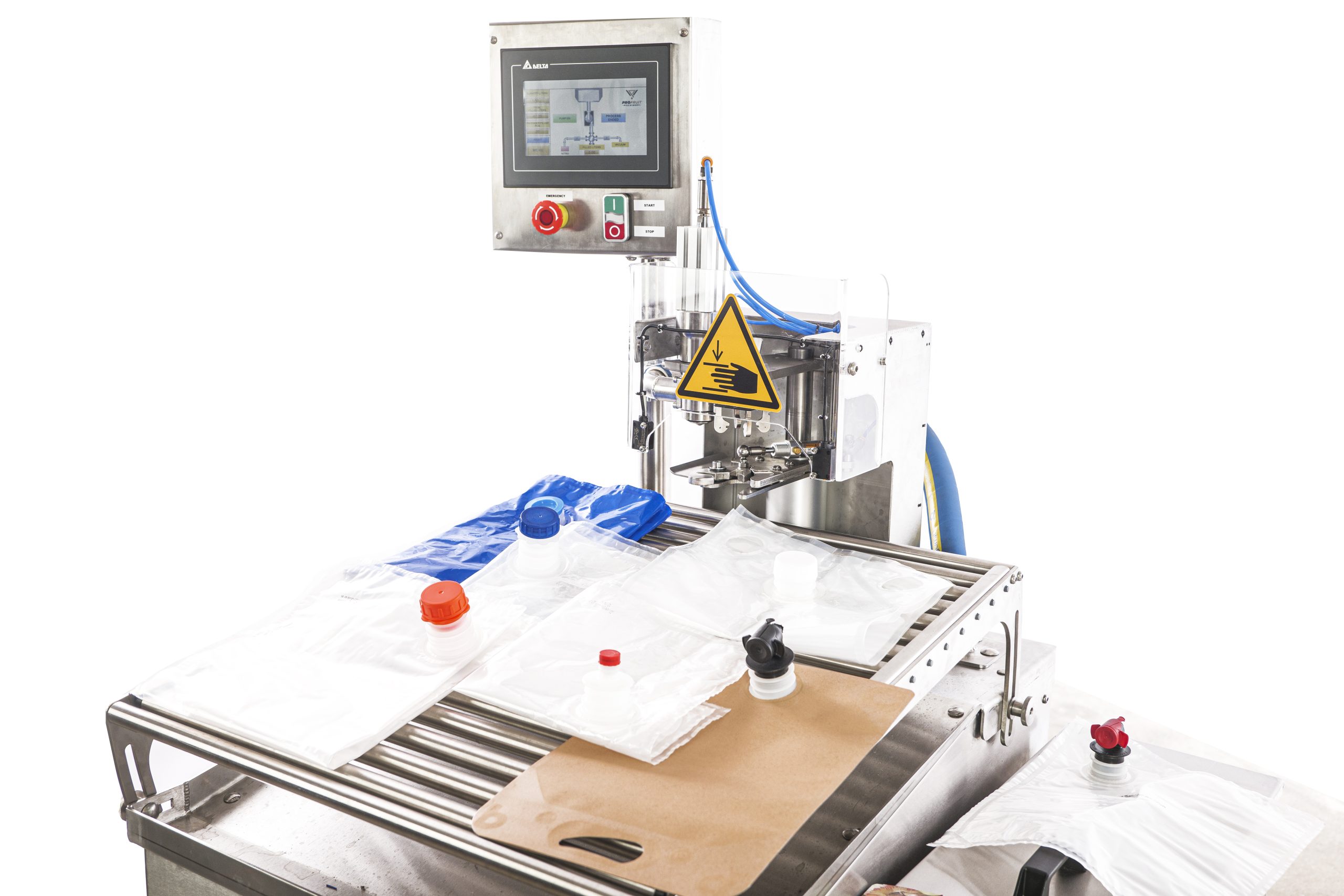Automatic Bag in Box filler can fill bags with different closures | ProFruit Machinery