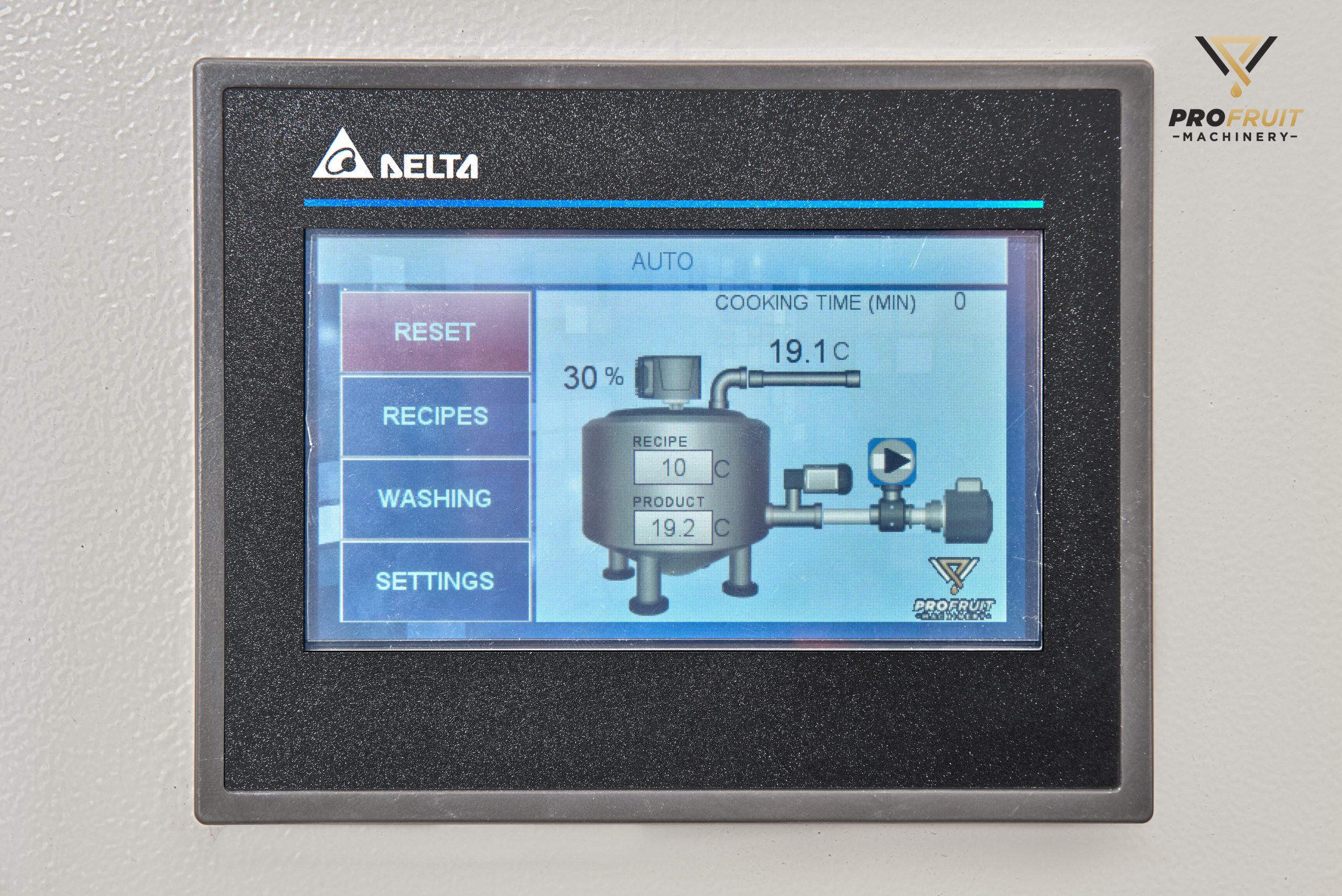 Jam cooker with cooking control and recipe selection | ProFruit Machinery