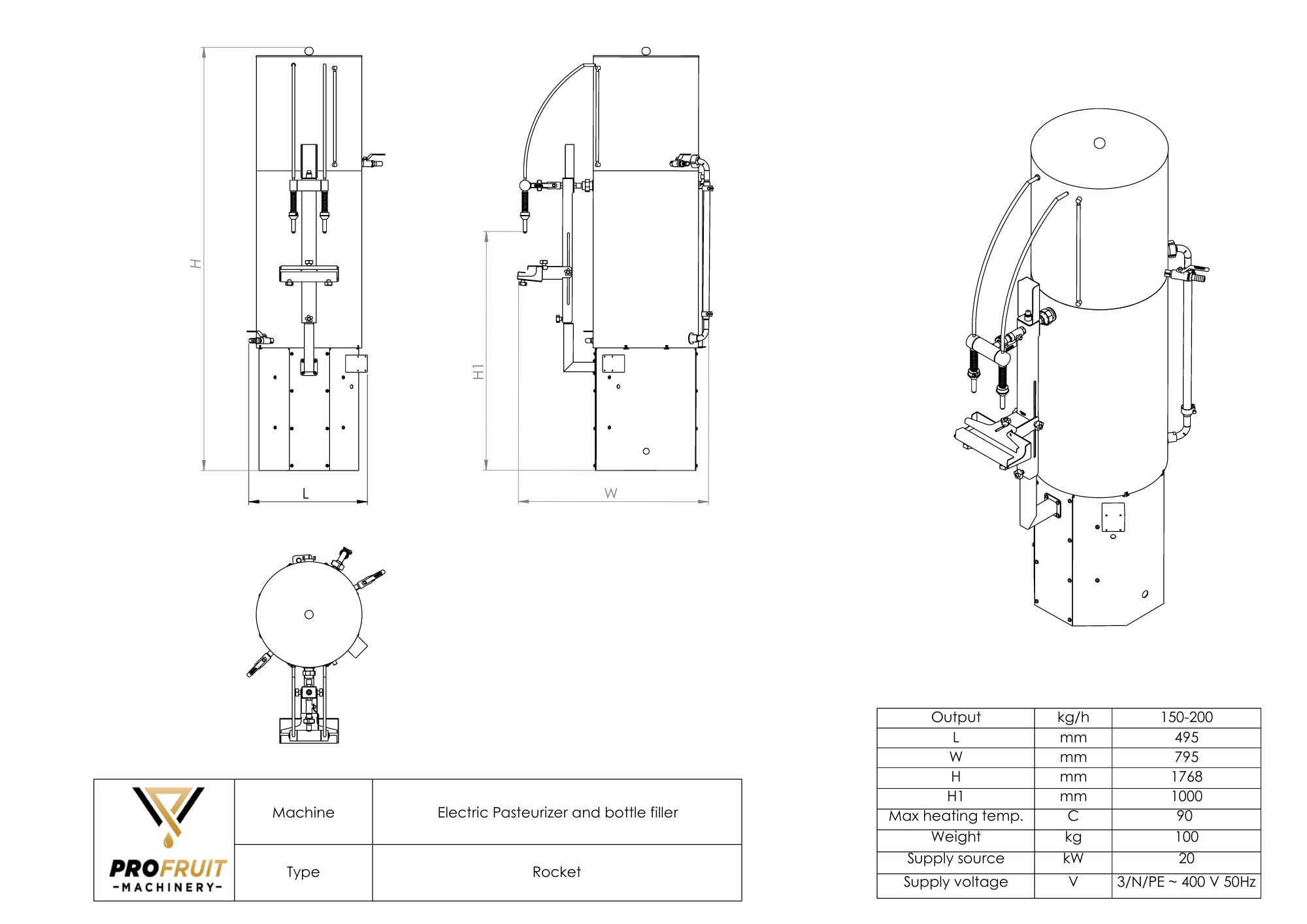 rocket filling machine for Bottles | ProFruit Machinery