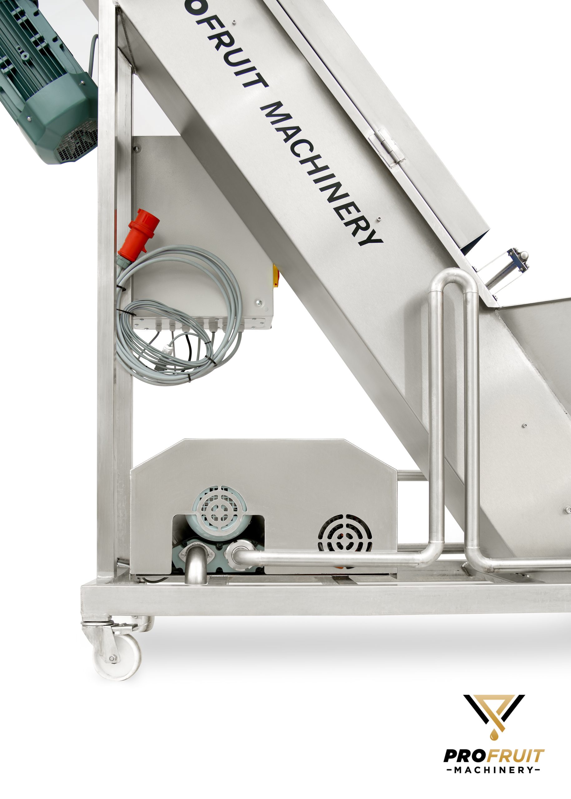 Air flow connection of Fruit bubble washer elevator mill | ProFruit Machinery