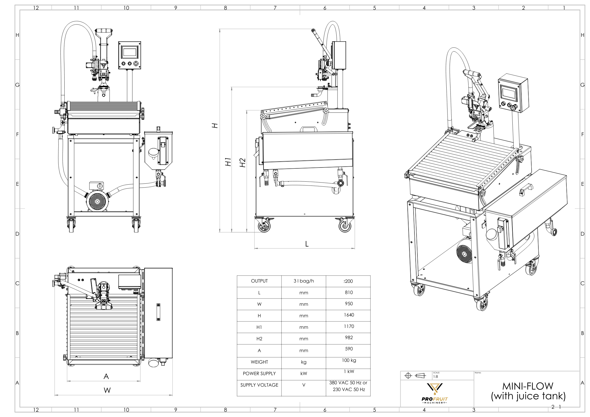 bib filling semiflow | ProFruit Machinery