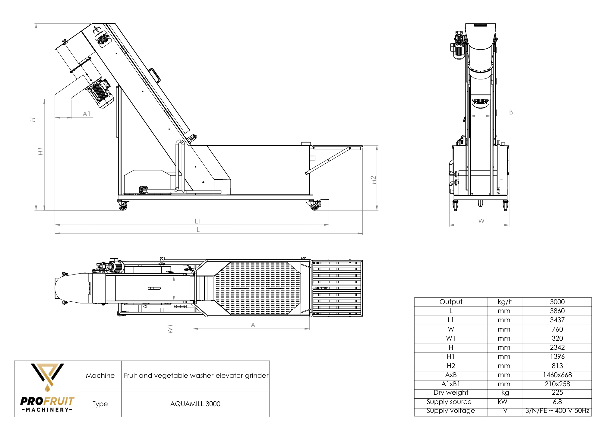 aquamill 3000 | ProFruit Machinery