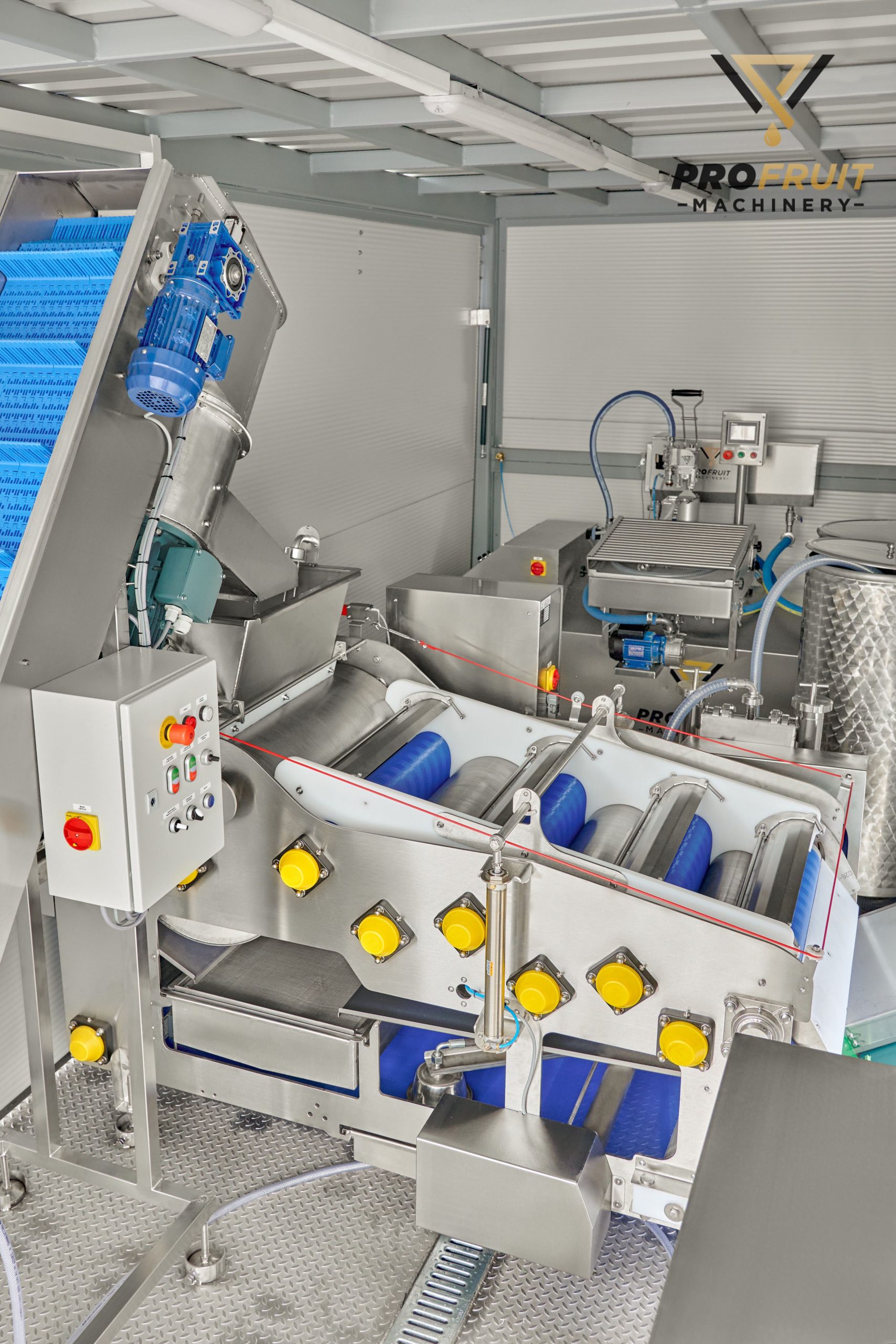 Machines inside the mobile juice processing plant | ProFruit Machinery