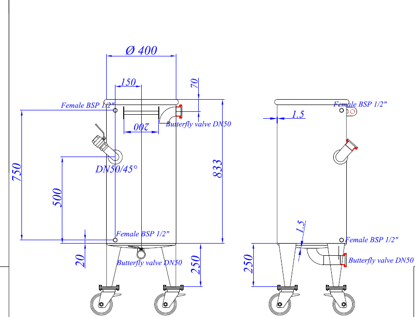 buffer tank with mixing | ProFruit Machinery