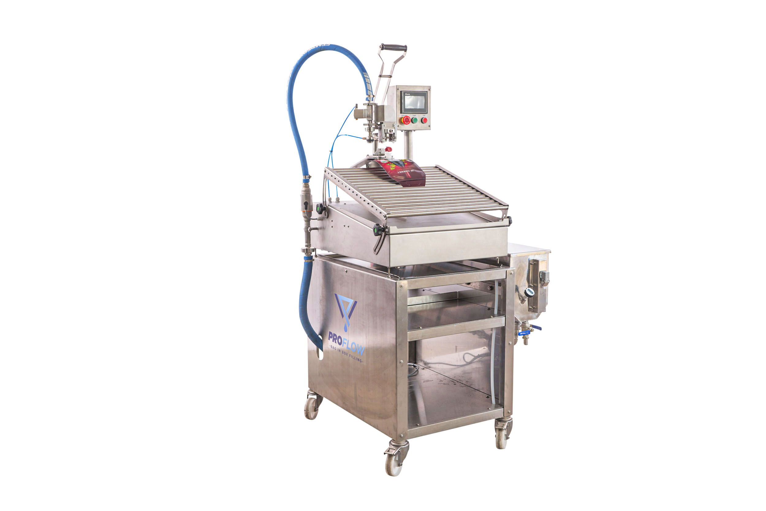 Semi automatic Bag in Box and Stand up Pouch filling machine for filling liquids | ProFruit Machinery